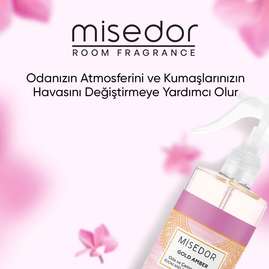 Misedor 2li Set Gold Amber Oda Kokusu ve Çamaşır Parfümü 330 ml