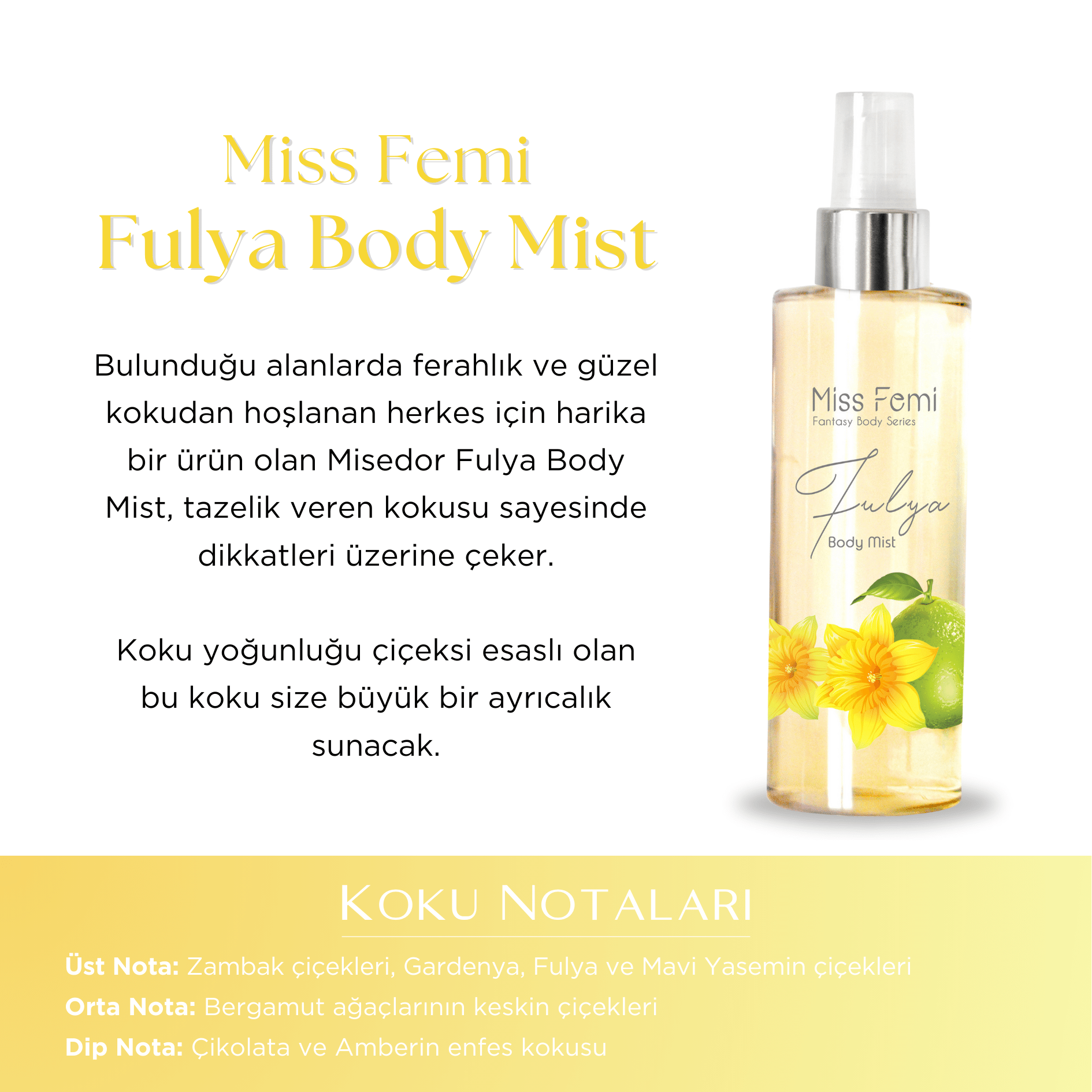 Misedor Fulya Vücut Spreyi 150 ml