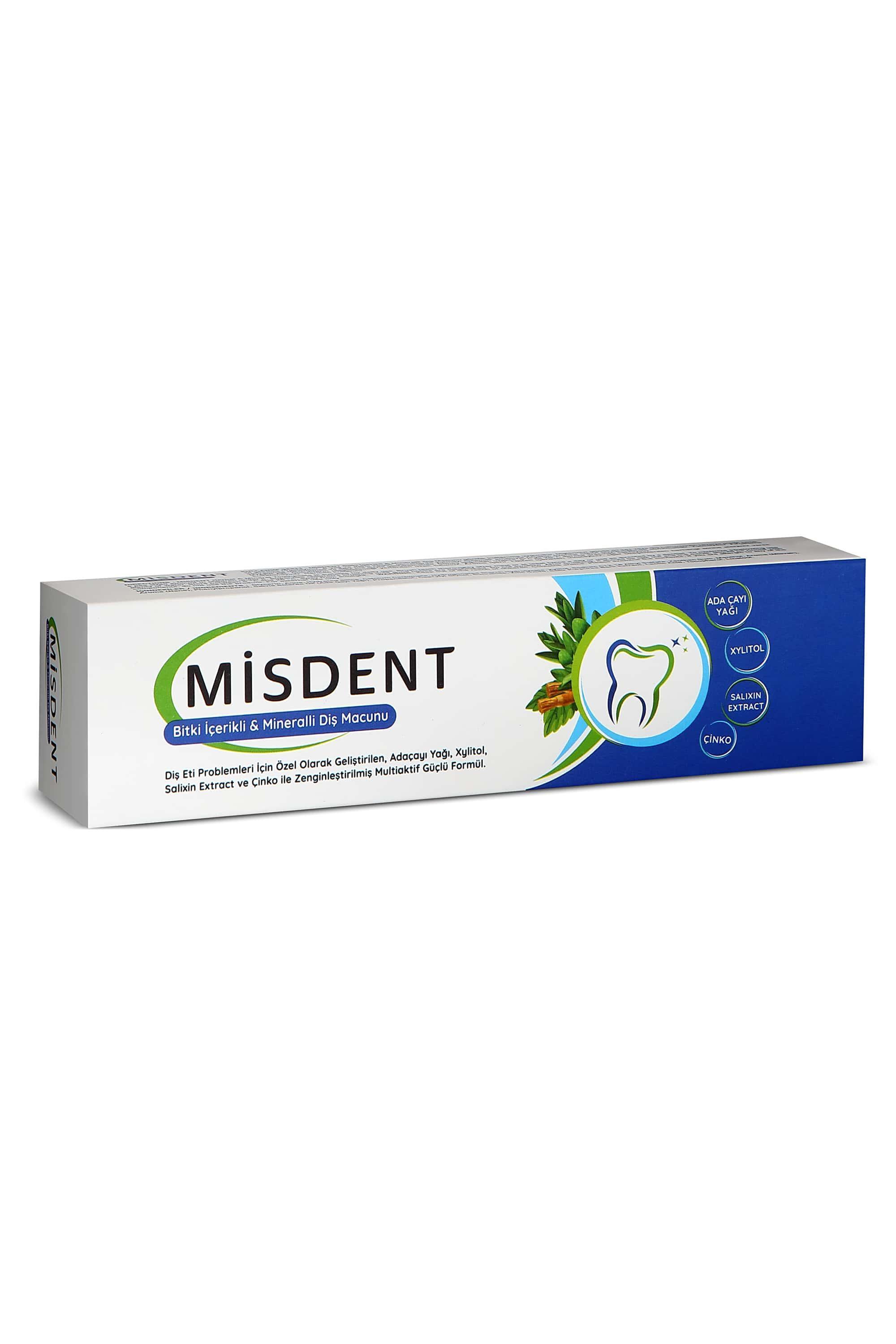 Misdent 60lı Kampanya Paketi Bitkisel İçerikli Mineralli Diş Macunu 75ml x 60 adet
