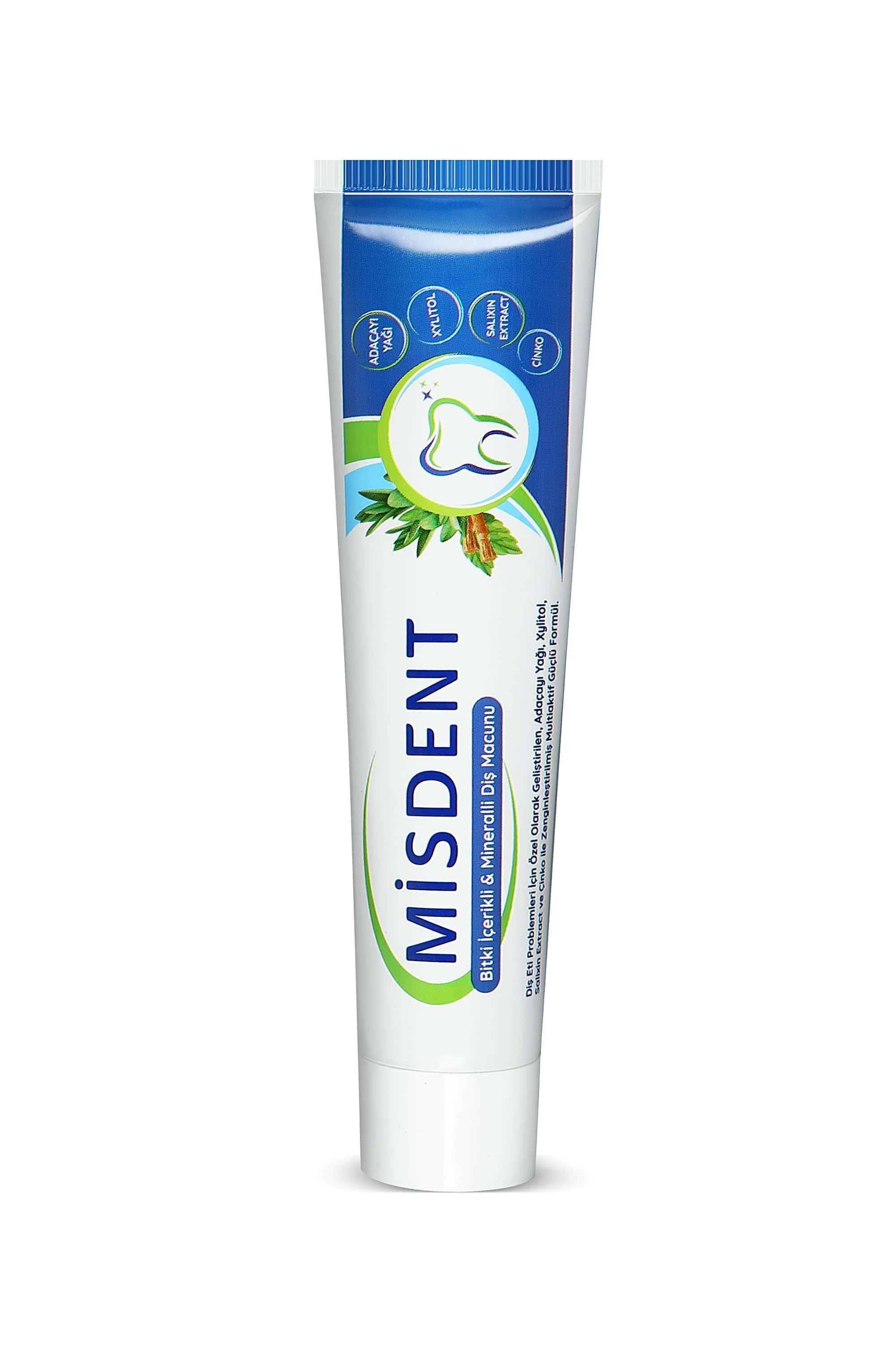 Misdent 24lü kampanya Bitki İçerikli & Mineralli Diş Macunu 75 ml 2x12li Set