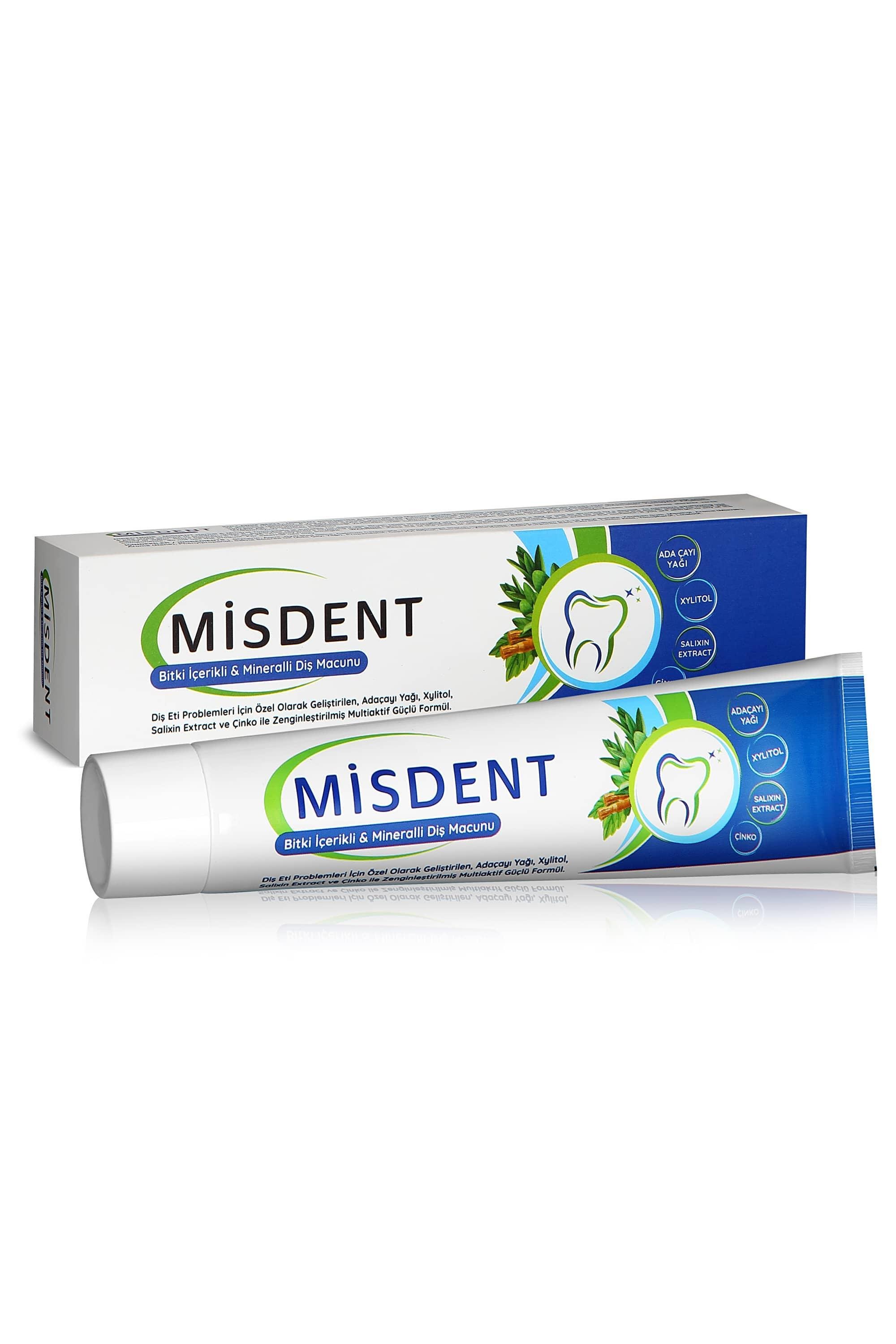 Misdent 2+1 Bitki İçerikli & Mineralli Diş Macunu 75 ml 2+1 Set