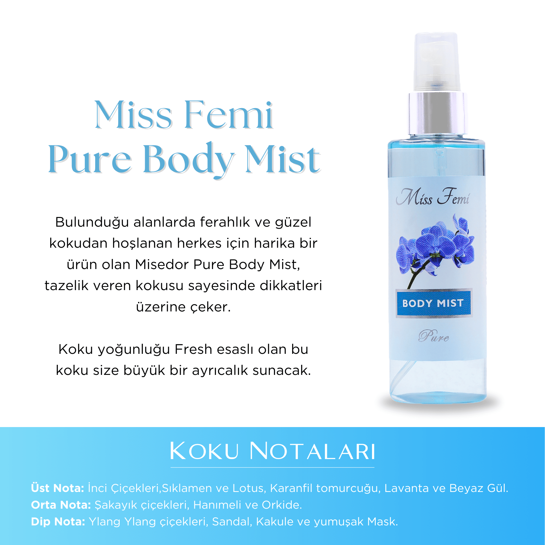 Misedor MissFemi Pure Vücut Spreyi 130 ml