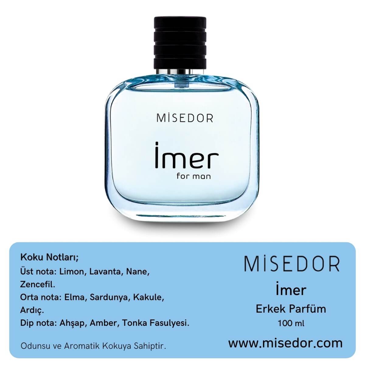 Misedor İmer Edp 100 ml Erkek Parfüm