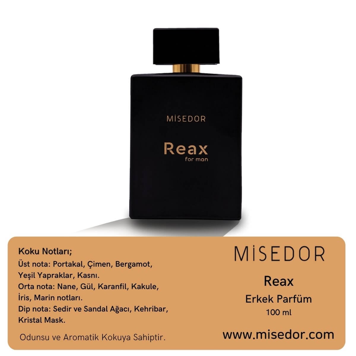 Misedor Reax Edp 100 ml Erkek Parfüm