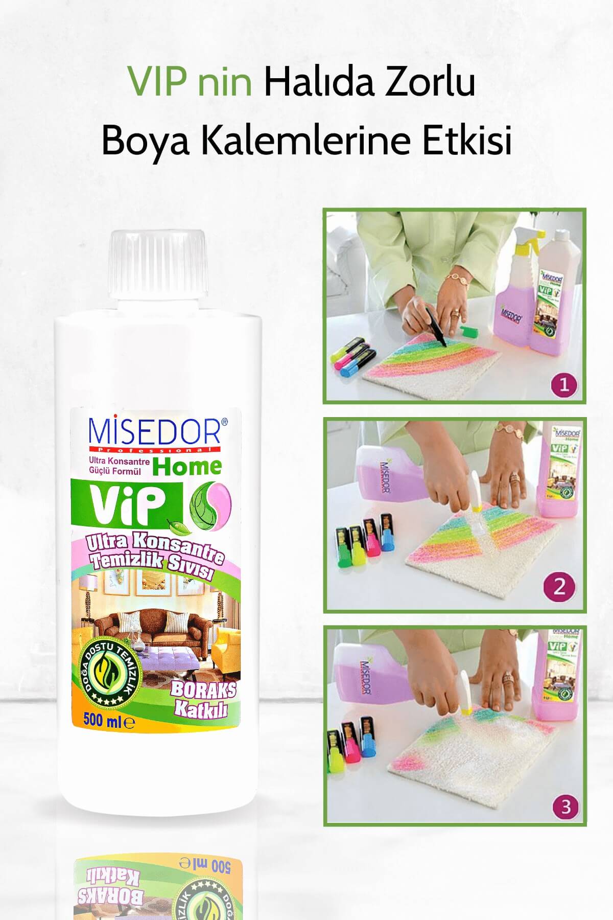Misedor Vip Doğal konsantre Genel Temizlik Sıvısı 500 ml