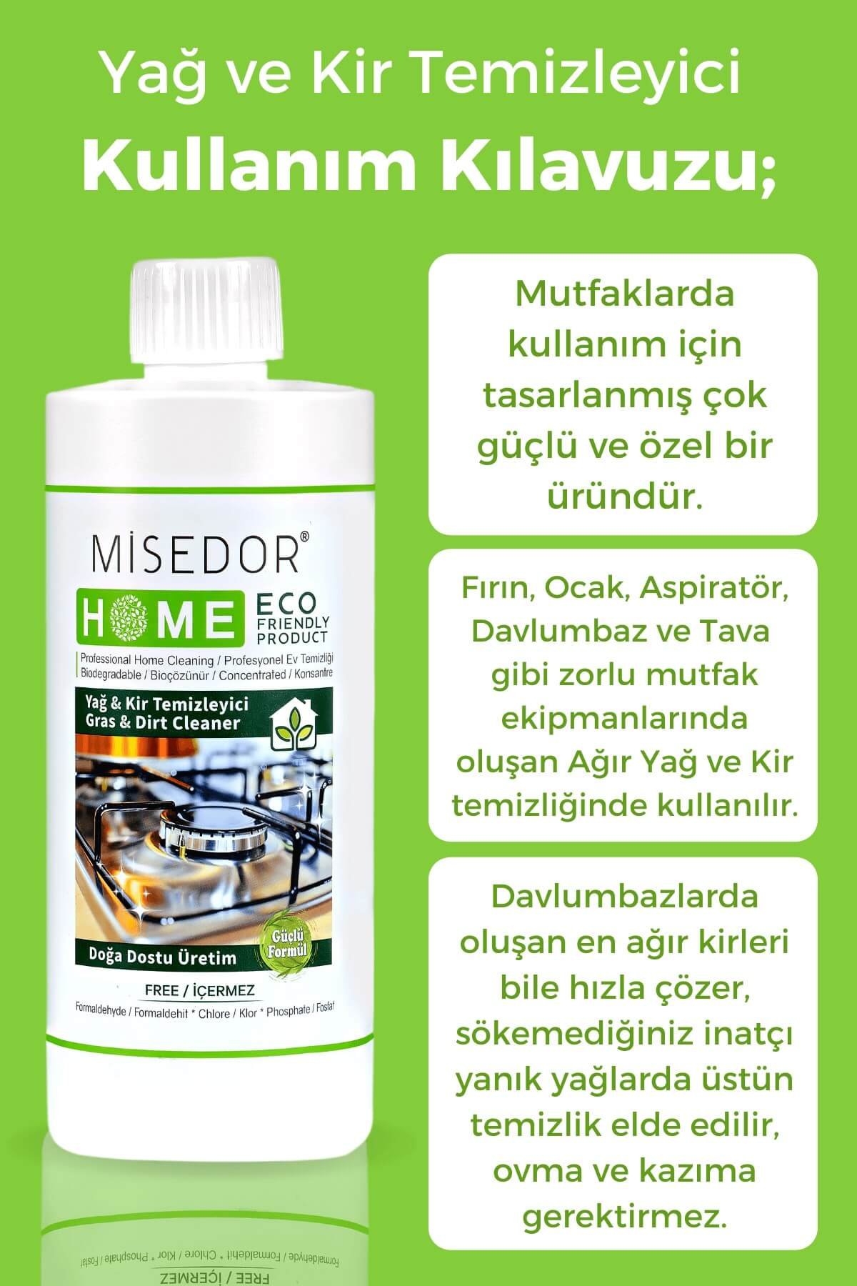 Misedor Yağ ve Kir Temizleyici 500 ml