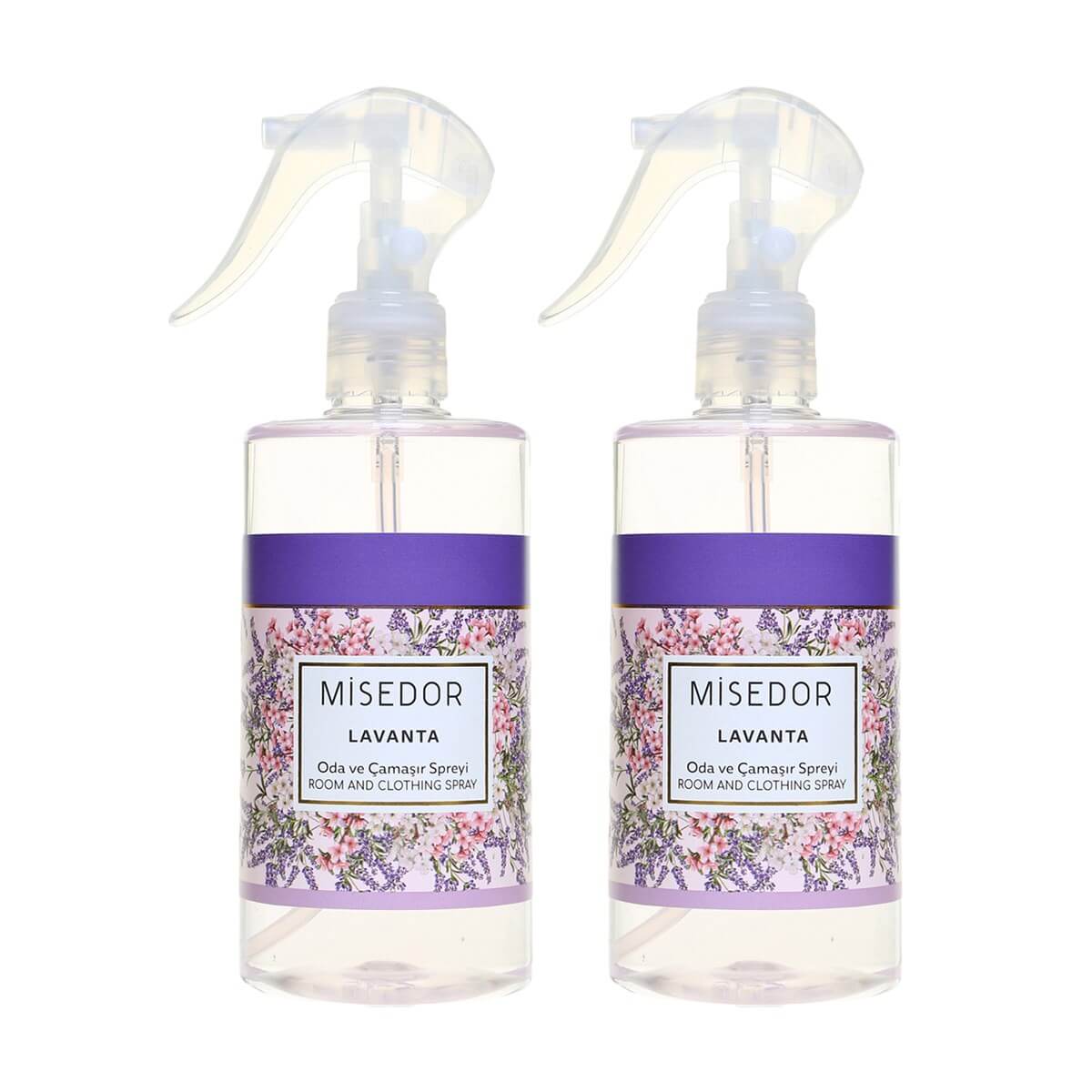 Misedor 2 li Set Lavanta Oda Kokusu ve Çamaşır Parfümü 330 ml