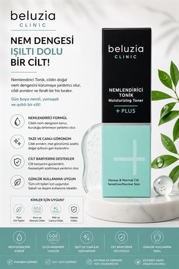 Beluzia  (KAMPANYA 3lü Set) Gençlik İksiri Serum Kuru-Hassas Cilt Bakım Seti (Tonik+Jel)