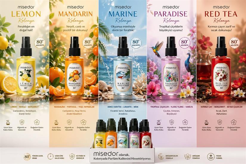 Misedor 25li Kolonya Standı 50ml