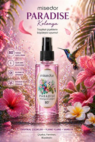 Misedor Paradise 80° Kolonya 50ml