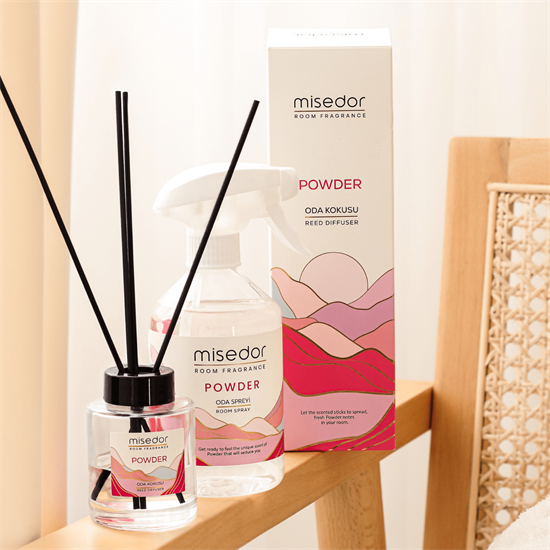 Misedor 2li Set Powder Çubuklu Oda Kokusu ve Oda Spreyi