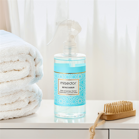 Misedor 2li Set Beyaz Sabun Çubuklu Oda Kokusu ve Oda Spreyi