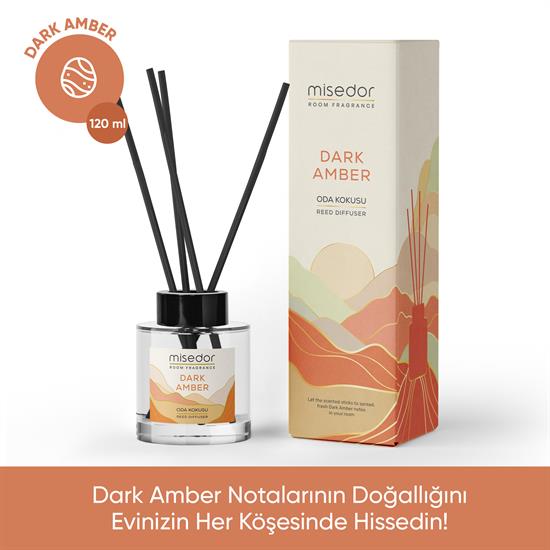 Misedor Dark Amber Çubuklu Oda Kokusu 120 ml