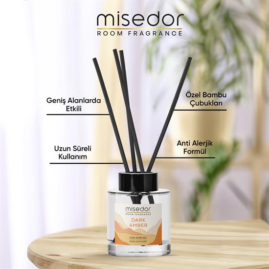 Misedor Dark Amber Çubuklu Oda Kokusu 120 ml