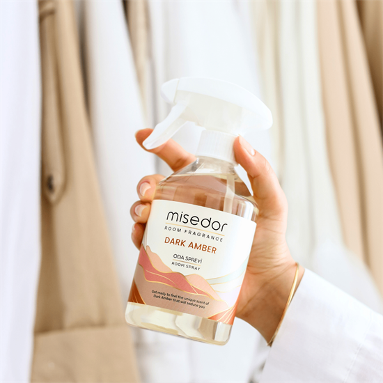 Misedor 2li Set Dark Amber Çubuklu Oda Kokusu ve Oda Spreyi