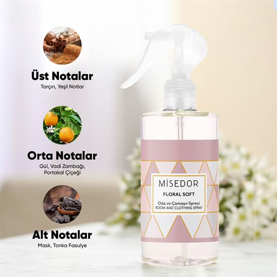 Misedor Floral Soft Oda Kokusu ve Çamaşır Parfümü 330 ml