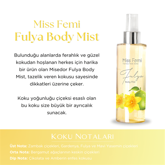 Misedor Fulya Vücut Spreyi 150 ml