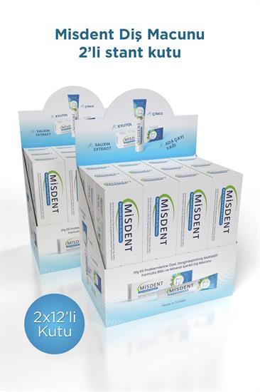 Misdent 24lü kampanya Bitki İçerikli & Mineralli Diş Macunu 75 ml 2x12li Set
