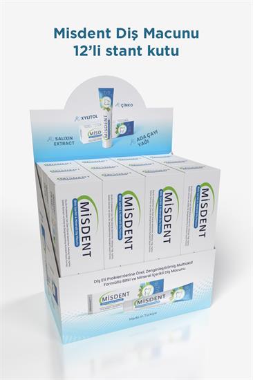 Misdent 12li kampanya Bitki İçerikli & Mineralli Diş Macunu 75 ml 12li Set