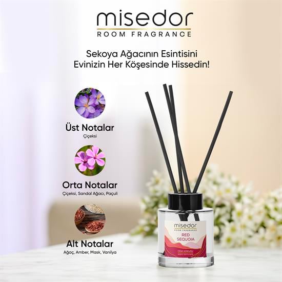 Misedor Red Sequoia Çubuklu Oda Kokusu 120 ml