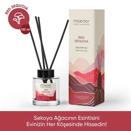 Misedor Red Sequoia Çubuklu Oda Kokusu 120 ml