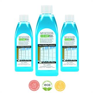 Misedor 3 lü Set Doğal Cam ve Mobilya Temizleyici 400 ml