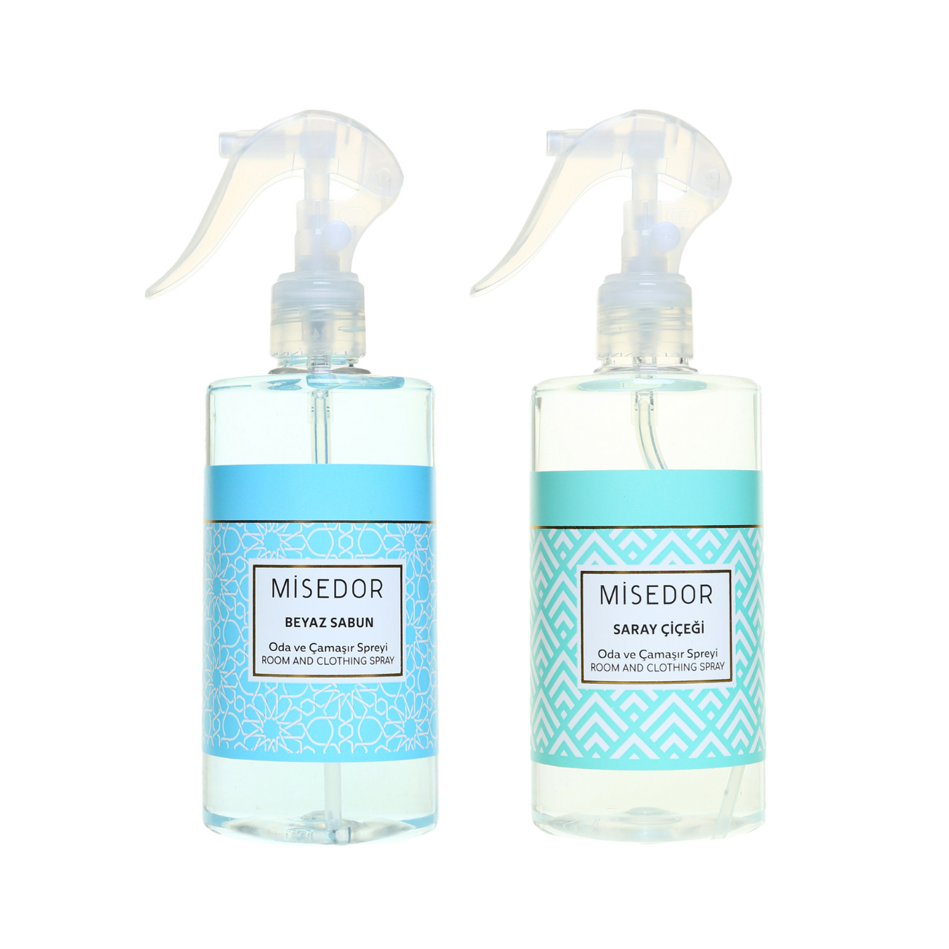 Misedor - Misedor 2 li Set Beyaz Sabun ve Saray Çiçeği Oda ve Çamaşır Spreyi 330 ml | Misedor