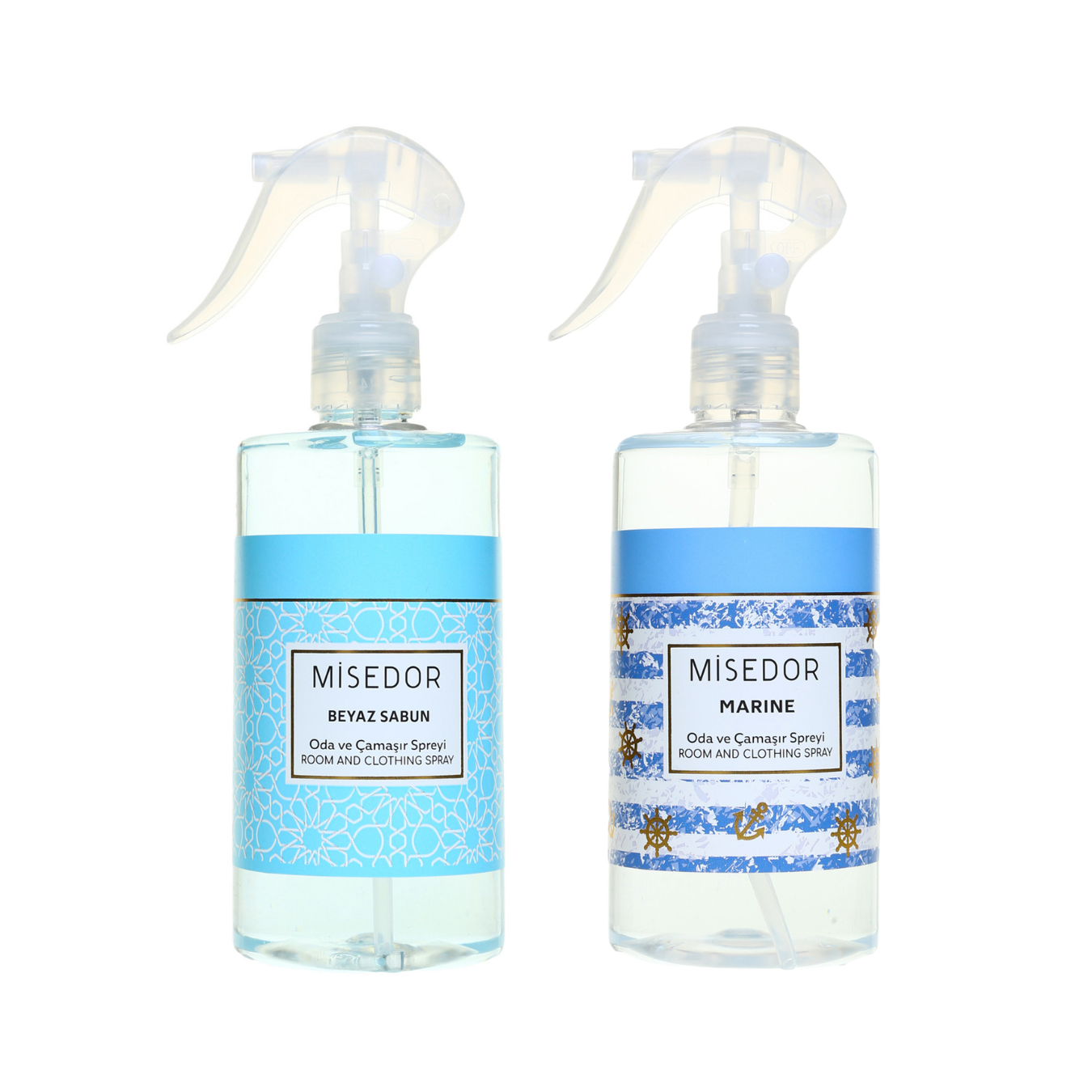 Misedor - Misedor 2 li Set Beyaz Sabun ve Marine Oda ve Çamaşır Spreyi 330 ml | Misedor