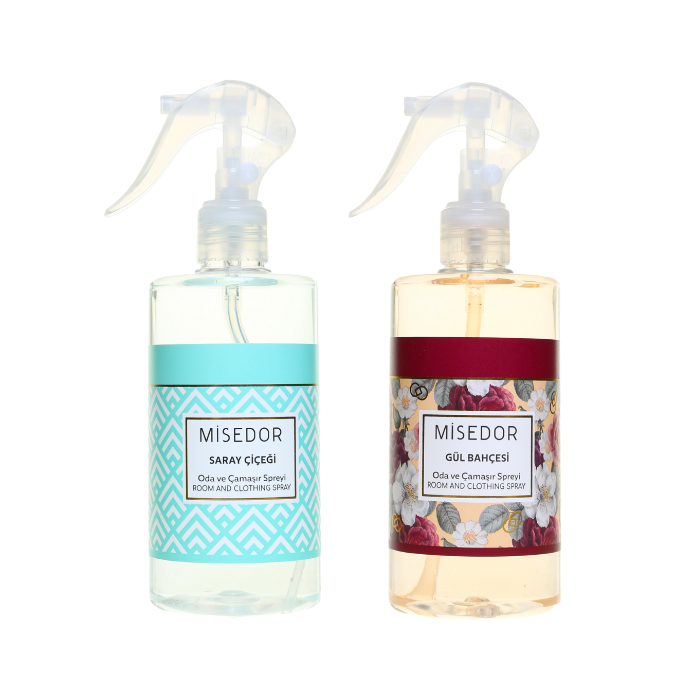 Misedor - Misedor 2'li Set Gül Bahçesi ve Saray Çiçeği Oda ve Çamaşır Spreyi 330 ml | Misedor