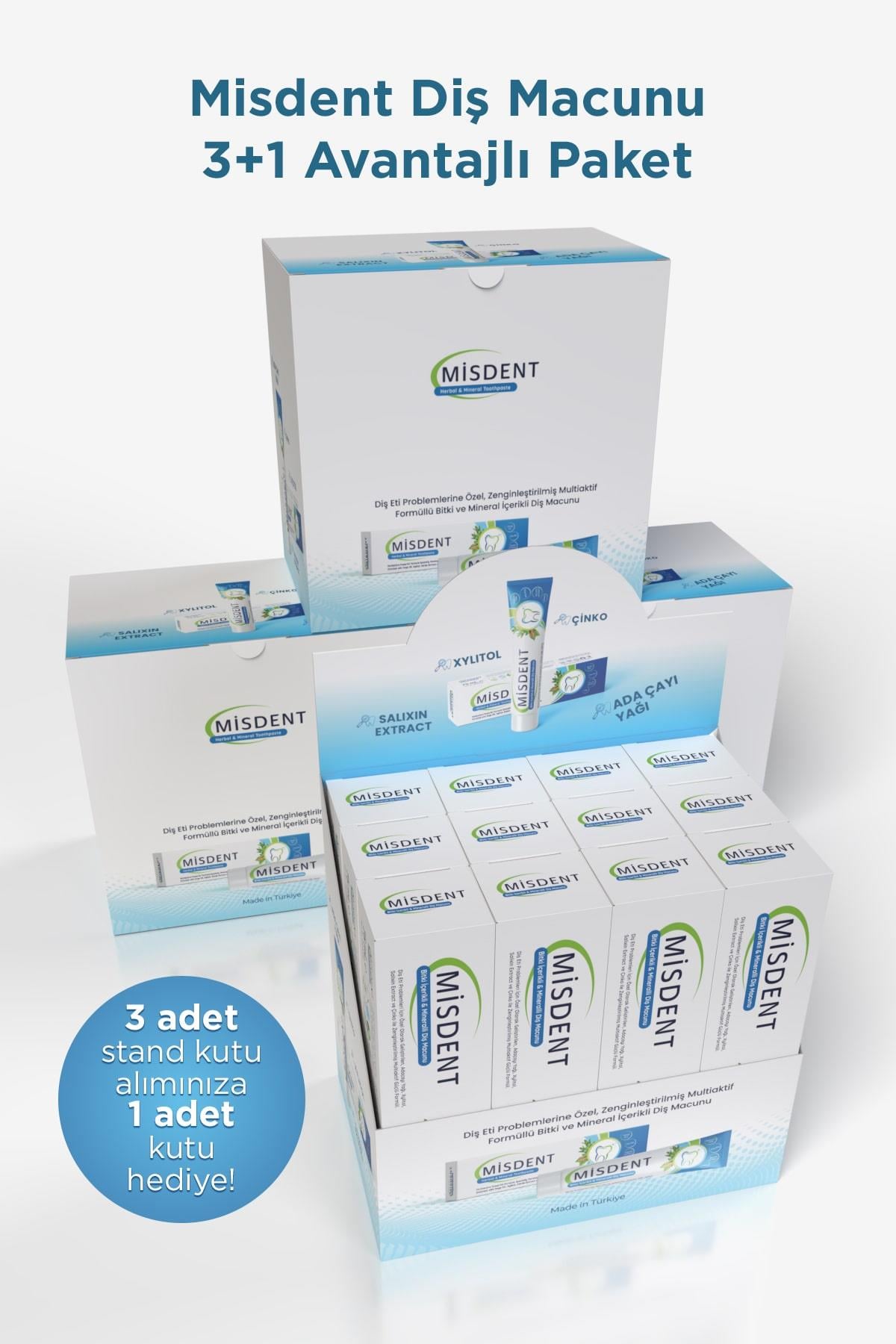Misedor - Misedor Misdent Bitki İçerikli & Mineralli Diş Macunu 75 ml 48'li Set