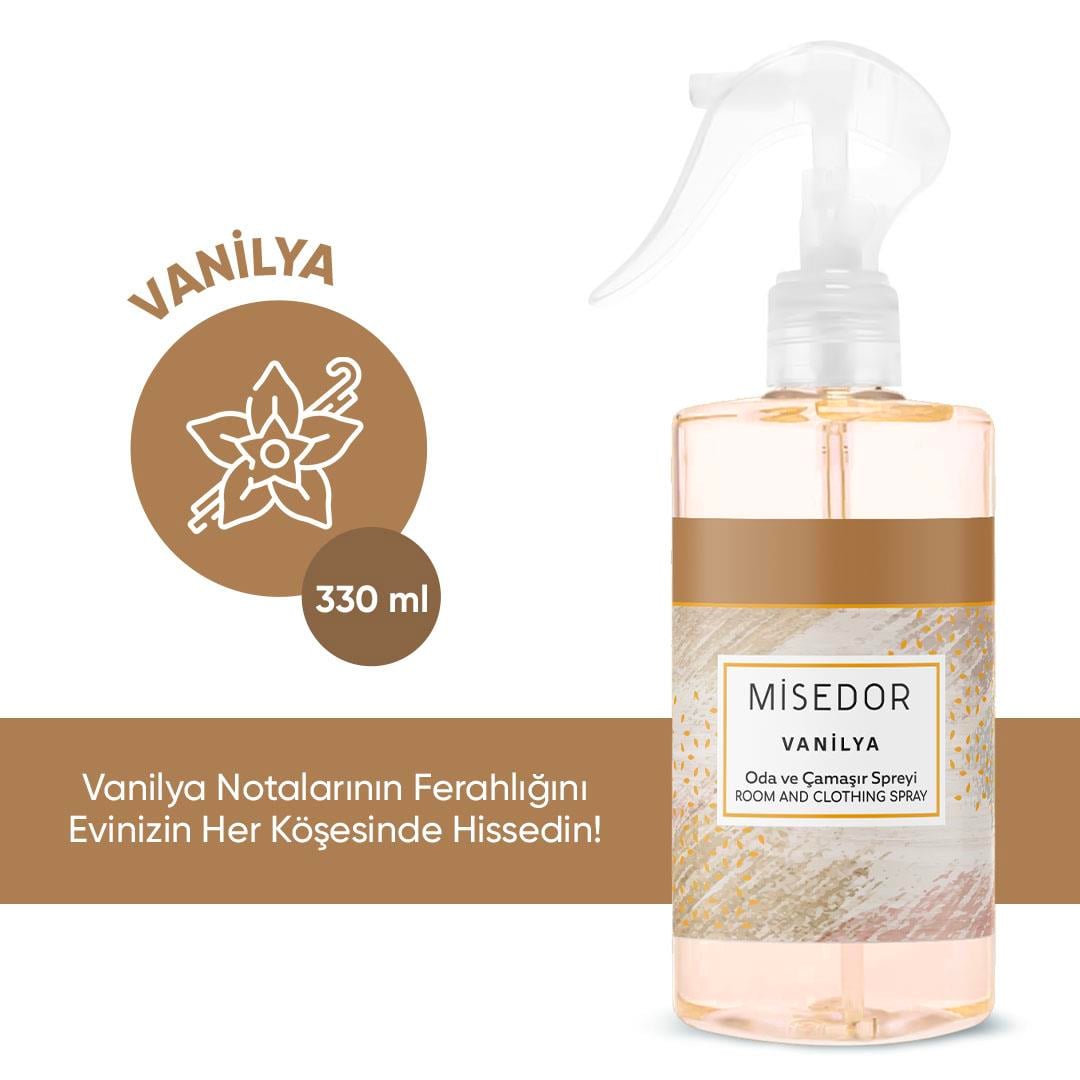 Misedor - Misedor Vanilya Oda Kokusu ve Çamaşır Parfümü 330 ml | Misedor