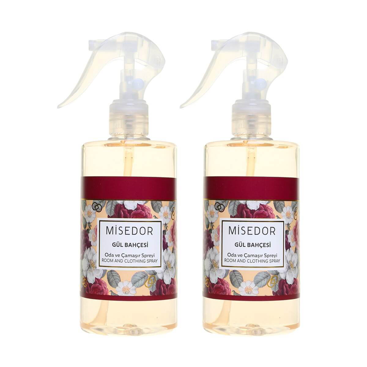 MisedorGül Bahçesi Oda ve Çamaşır Parfümü 330 ml - MisedorMisedor 2 li Set Gül Bahçesi Oda Kokusu ve Çamaşır Parfümü 330 ml