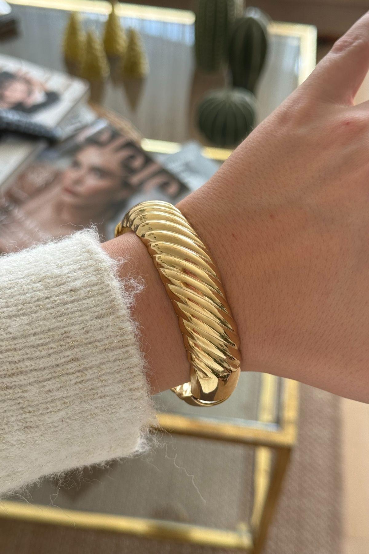 Çelik İnce Burgu Model Bilezik