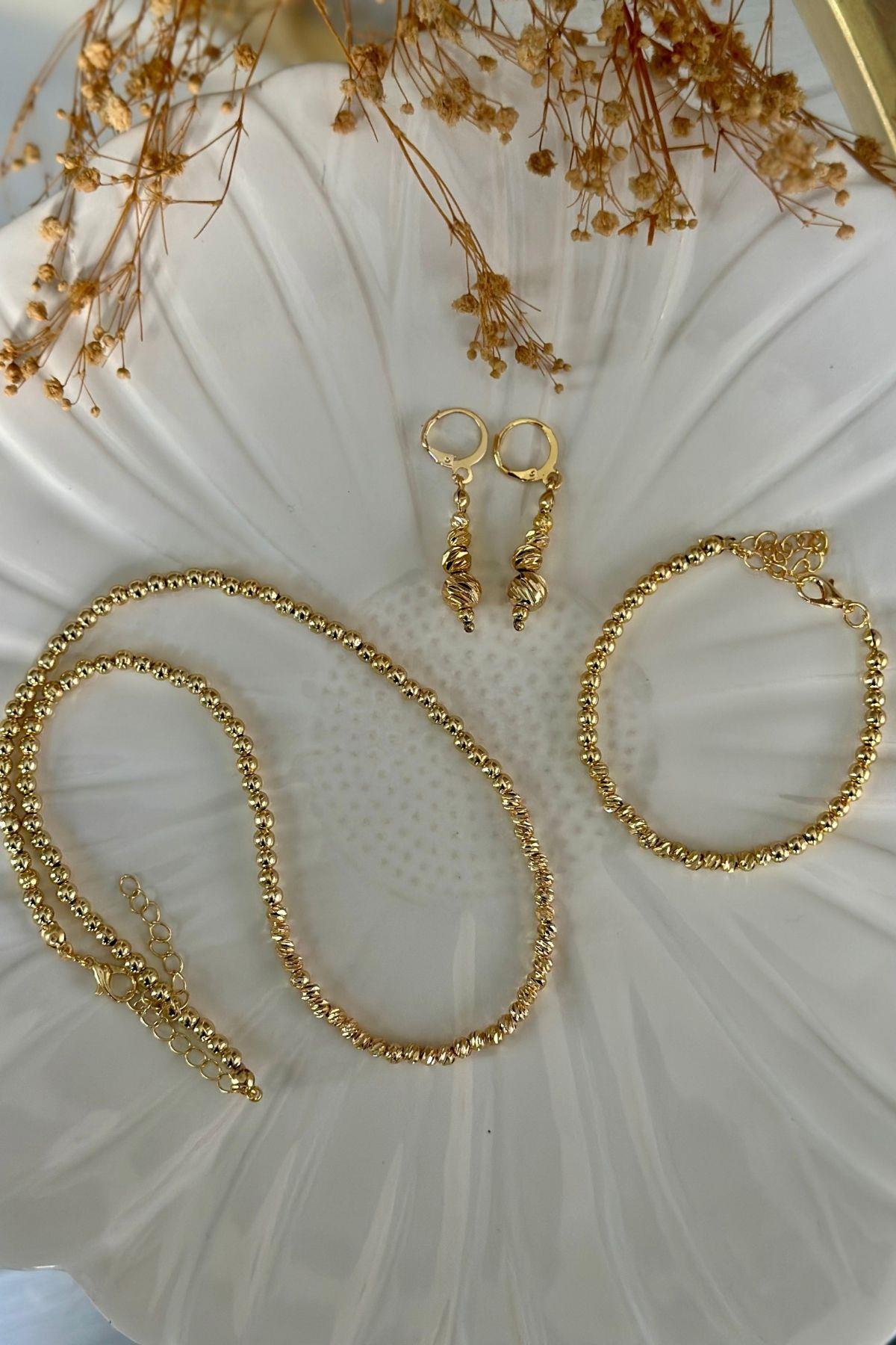 Dorika Kolye-Küpe-Bileklik Seti