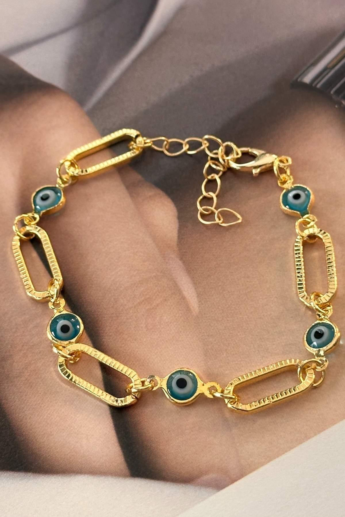 Halat Zincirli Nazar Bileklik