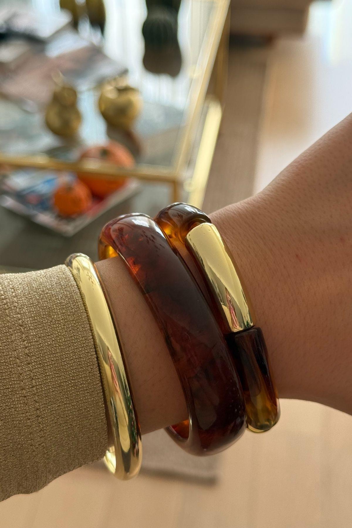 Kahve Üçlü Bilezik