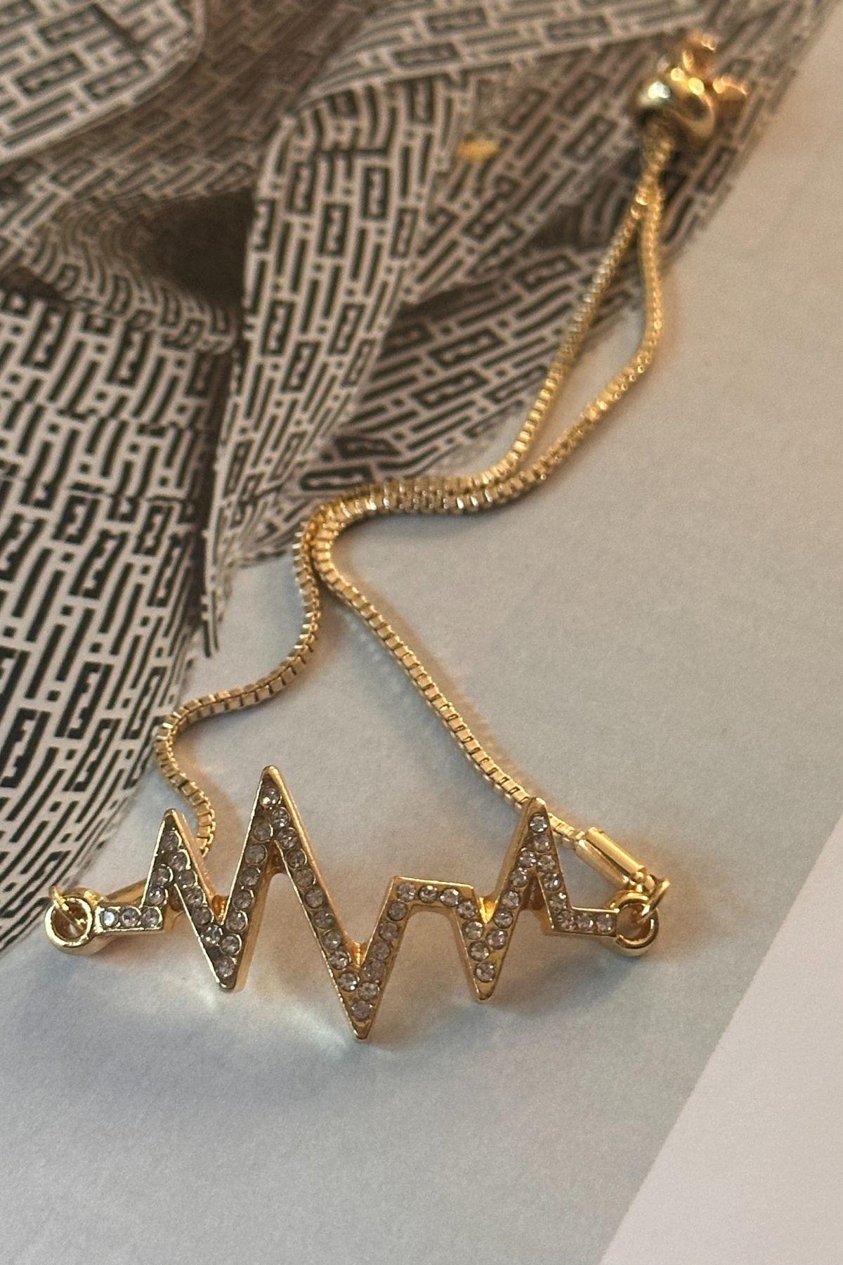 Zirkon Taşl Kalp Atışlı Bileklik