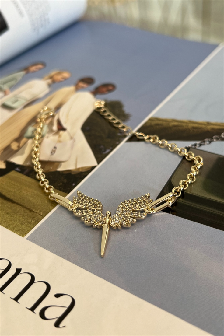 Zirkon Taşlı Mikail Model Zincir Bileklik Gold