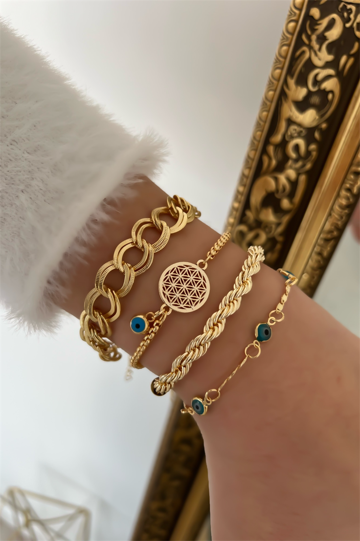 Bileklik Kombini Love Gold