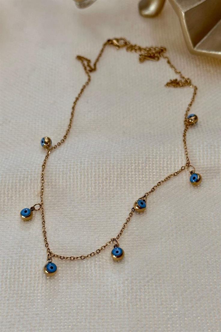 Çelik Kuyum Model Nazar Kolye