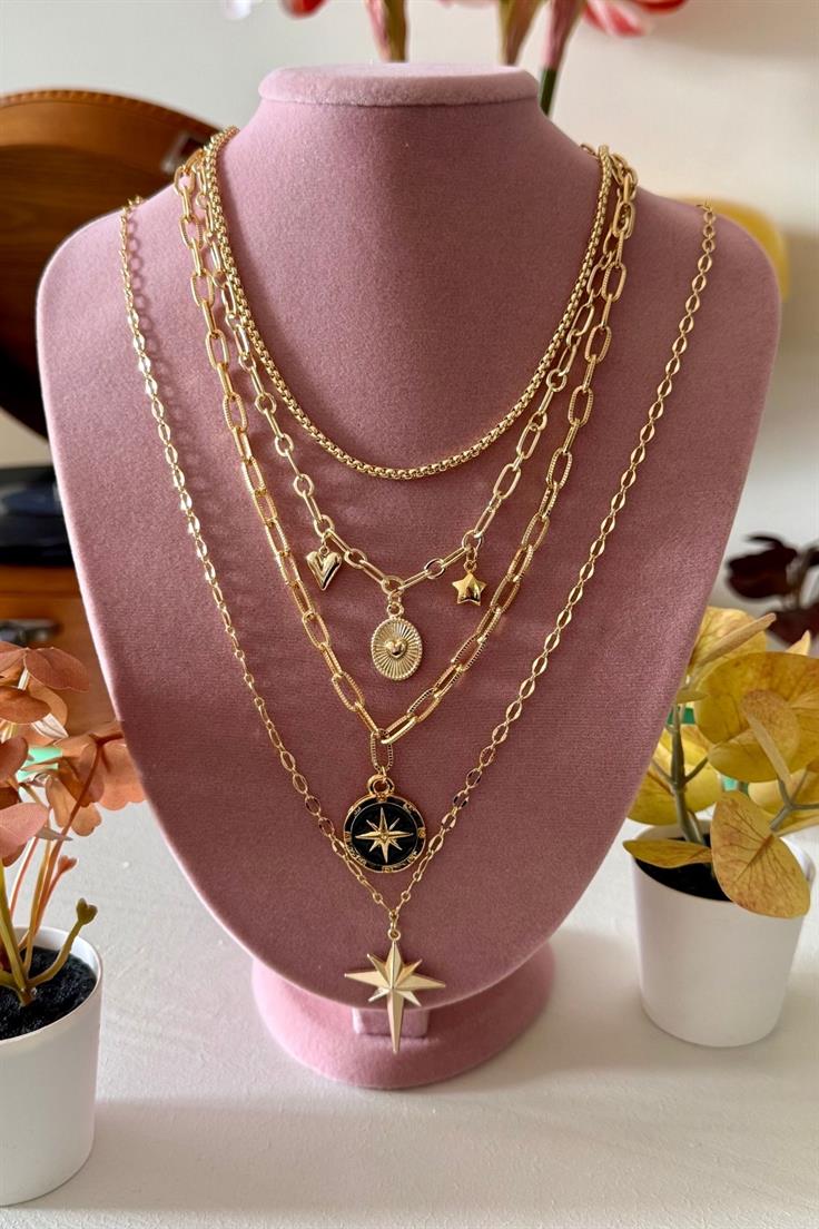 Vip Dörtlü Kolye Kombini