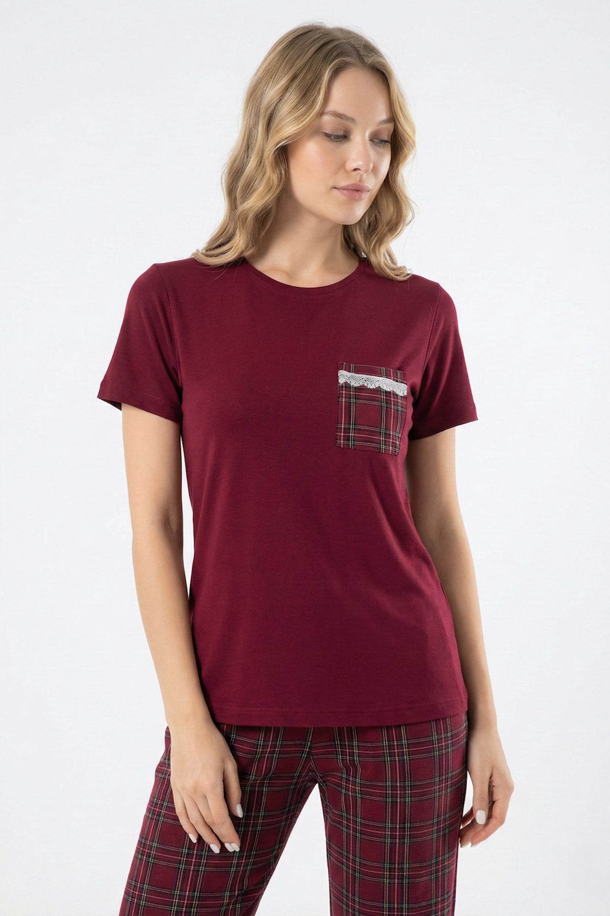 Harmony Siamore Viskon Kısakol Kadın Pijama Takımı