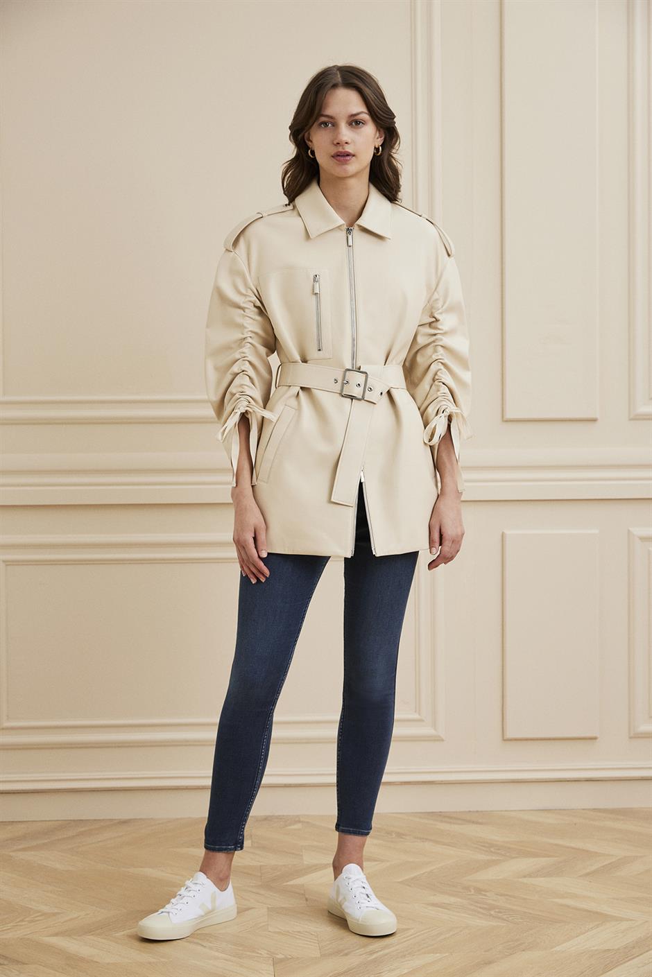 Shaky Women's Leather Jacket Milk