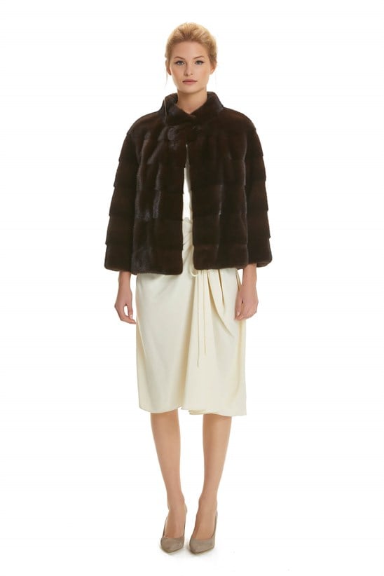 Shaky Women's Mink Fur Jacket  Mahogany