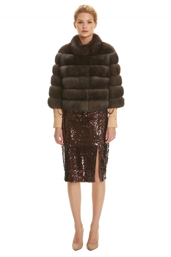 Shaky Women's Sable Fur Jacket Natural