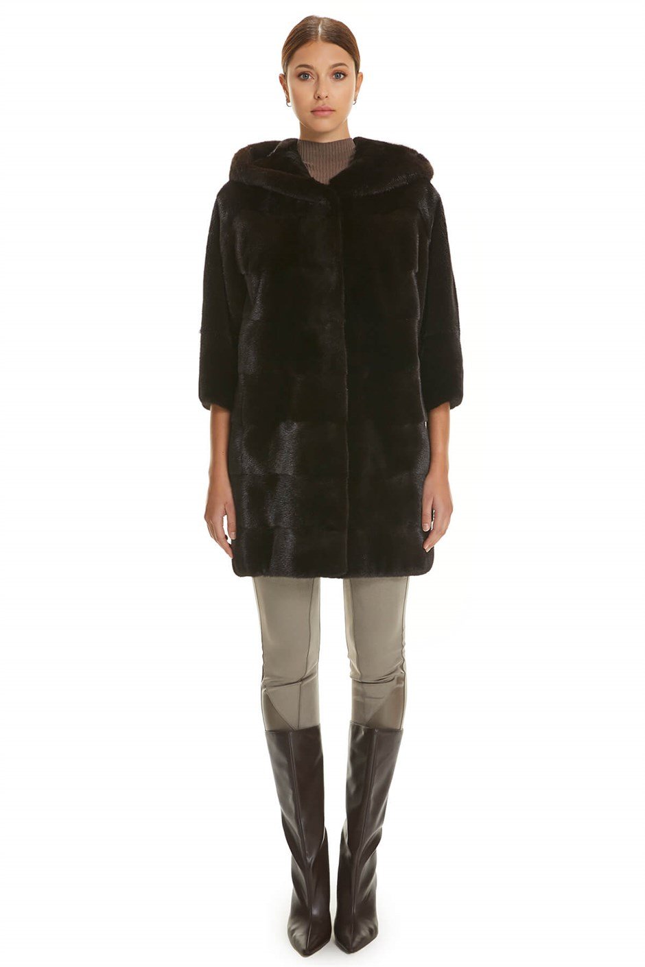 Shaky Women's Mink Fur Short Coat  Blackglama