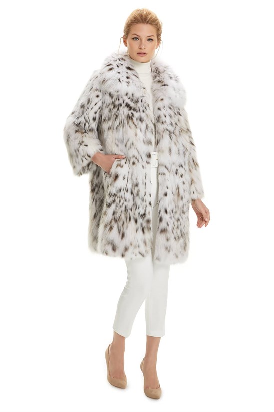 Shaky Women's Lynx Fur Short Coat  Natural