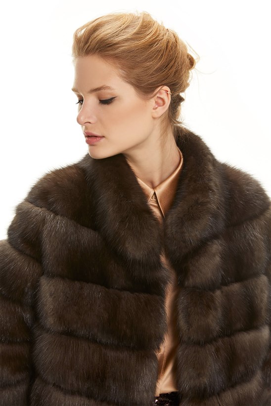 Shaky Women's Sable Fur Jacket Natural