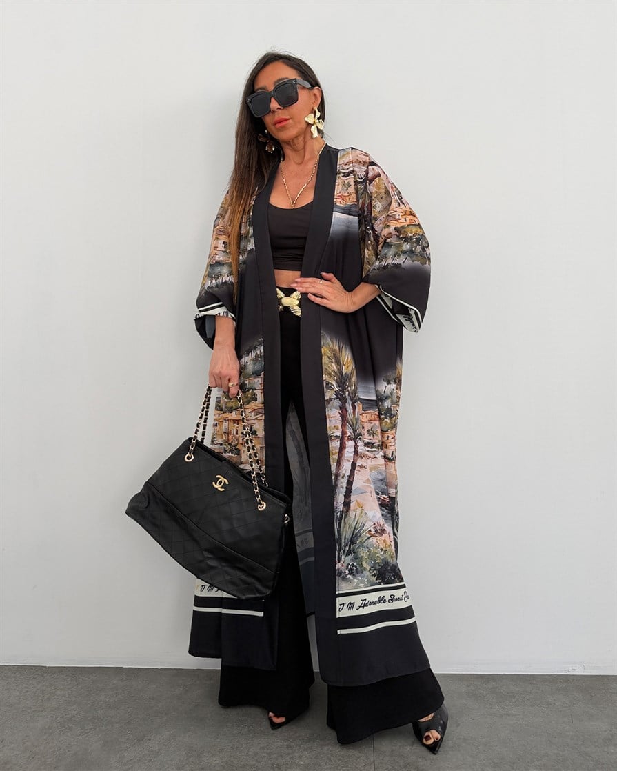 Amore Kimono Manzara Desen