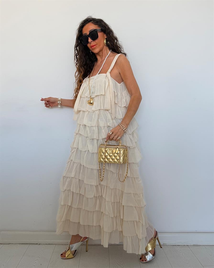 Belisima Elbise Ekru